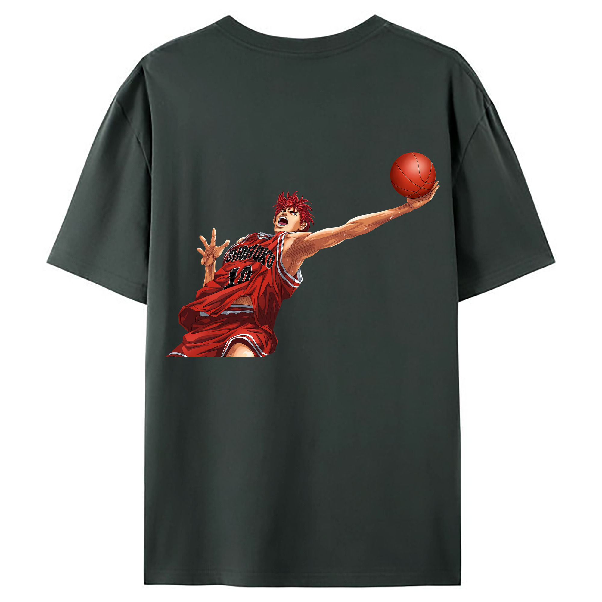 （画像用） SLAM DUNK／スラムダンク 綿100％ メンズ半袖Tシャツ（バックプリント） 通気性